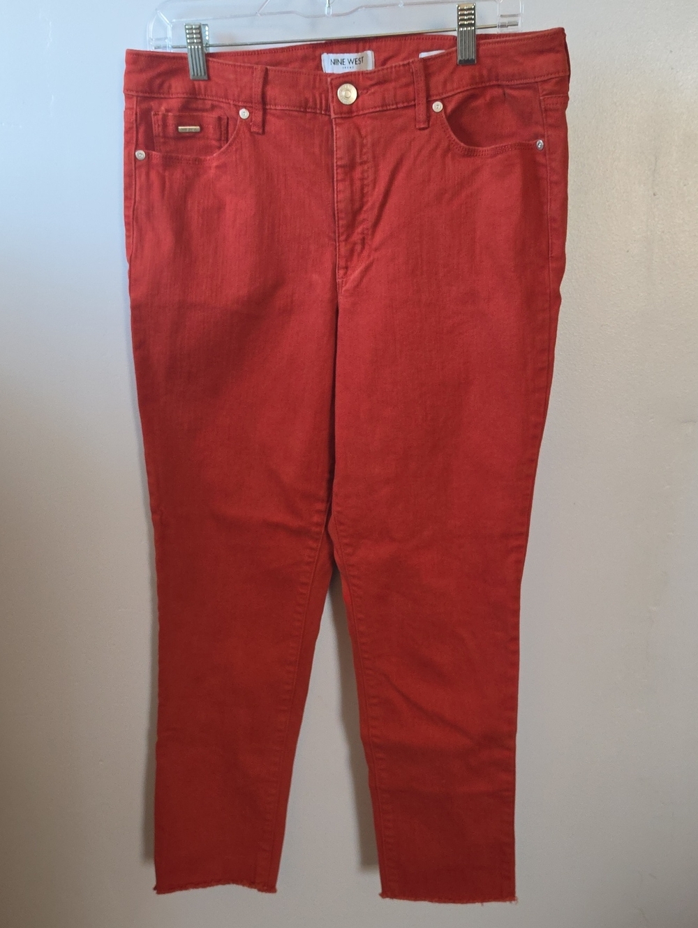 Nine West Rust Colored Straight Leg Jeans
